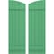 Ekena Millwork Americraft 5-Board (2 Batten) Wood Joined Board-n-Batten Shutters w/Ellipt Top, ARW101BE518X55LPH, PR ARW101BE518X55LPH - alternate 1